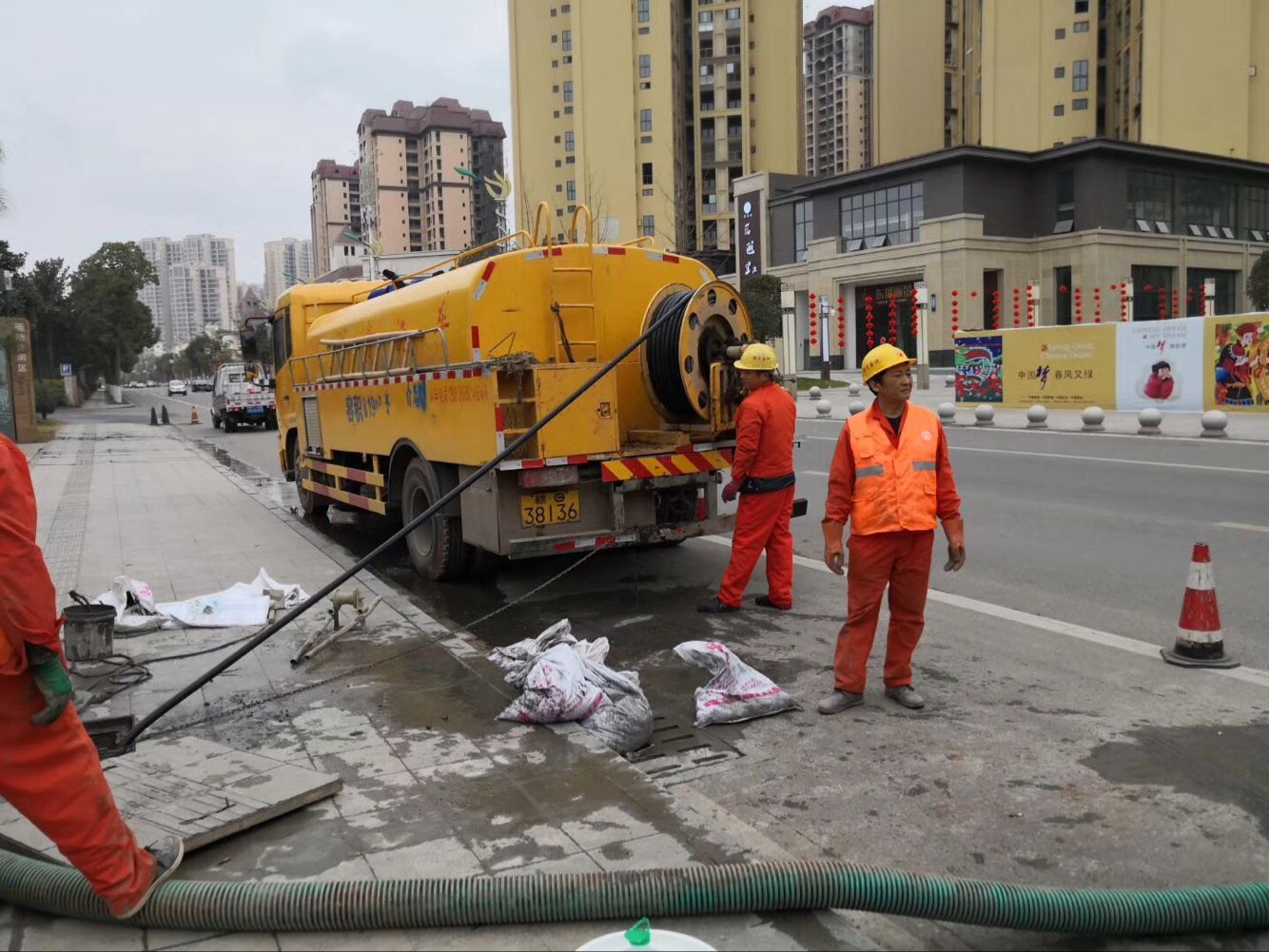 乌烈镇排污管道清淤-管道清洗
